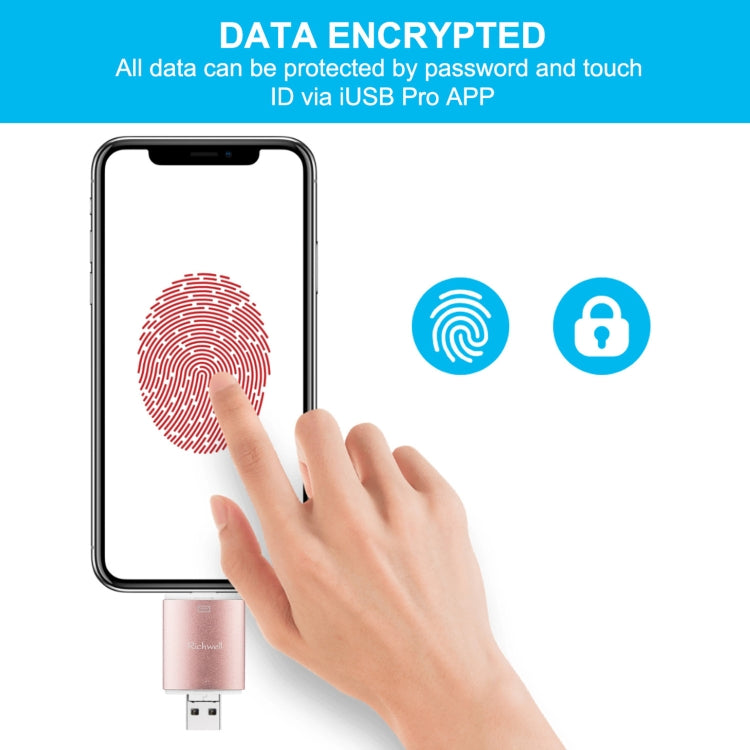 Richwell 3 in 1 16G Type-C + 8 Pin + USB 3.0 Metal Double Cover Push-pull Flash Disk with OTG Function(Black) - free shipping - PMC Jewellery - Order now!