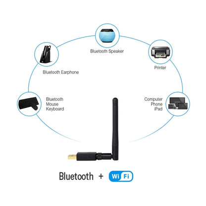 EDUP EP-AC1661 2 in 1 Bluetooth 4.2 + Dual Band 11AC 600Mbps High Speed Wireless USB Adapter WiFi Receiver - USB Network Adapter by EDUP | Online Shopping South Africa | PMC Jewellery | Buy Now Pay Later Mobicred