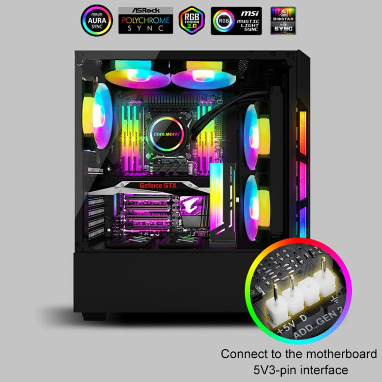 COOLMOON CM-GH2 5V ARGB GPU Holder (Black) - Caddies & Enclosures by COOLMOON | Online Shopping South Africa | PMC TechLife