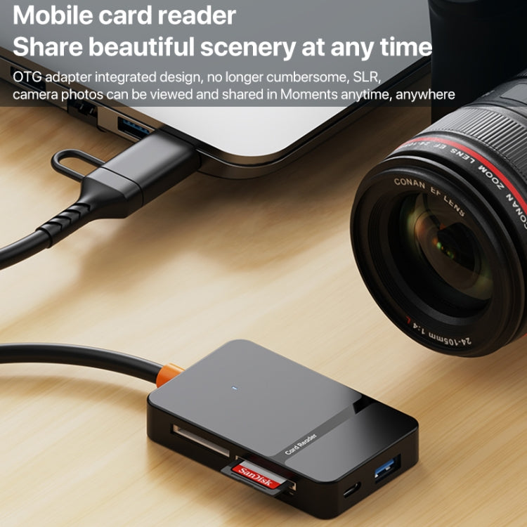 ADS-316 8 in 1 Type-C+USB Multi-function Card Reader -  by PMC Jewellery | Online Shopping South Africa | PMC Jewellery | Buy Now Pay Later Mobicred