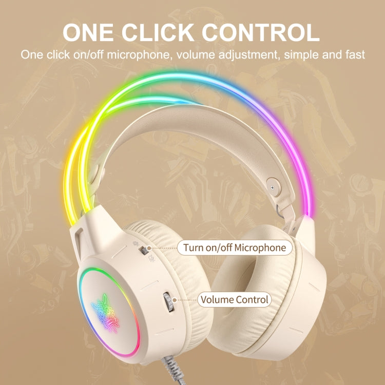 ONIKUMA X15 Pro Symphony Wired Gaming Headphone with Microphone(Beige) - Multimedia Headset by ONIKUMA | Online Shopping South Africa | PMC Jewellery | Buy Now Pay Later Mobicred