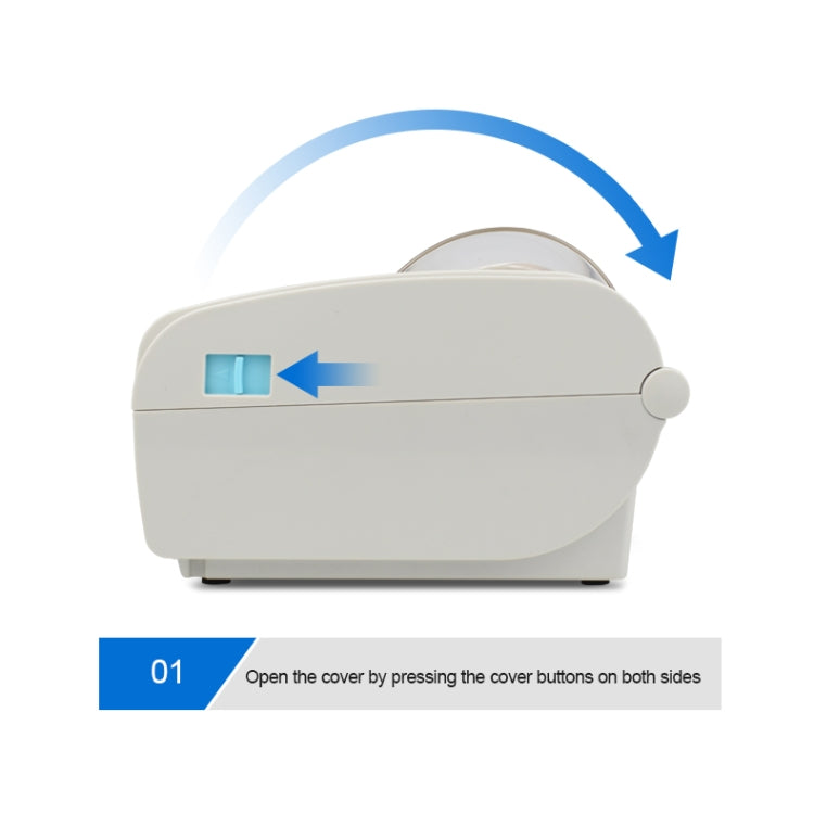 POS-9210 110mm USB +  Bluetooth POS Receipt Thermal Printer Express Delivery Barcode Label Printer, EU Plug(White) - Receipt Printers by PMC Jewellery | Online Shopping South Africa | PMC Jewellery | Buy Now Pay Later Mobicred