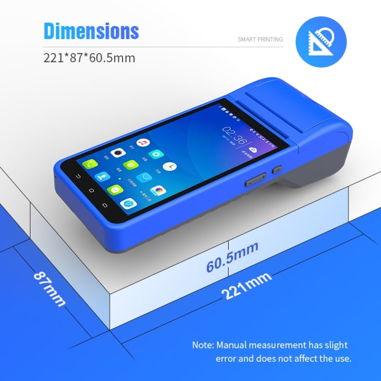 POS-6000 4G Version 1GB+8GB 58mm PDA Handheld 5.5 inch QR Code Android Smart POS Teminal Scanner Printer, US Plug - free shipping - PMC TechLife - Order now!