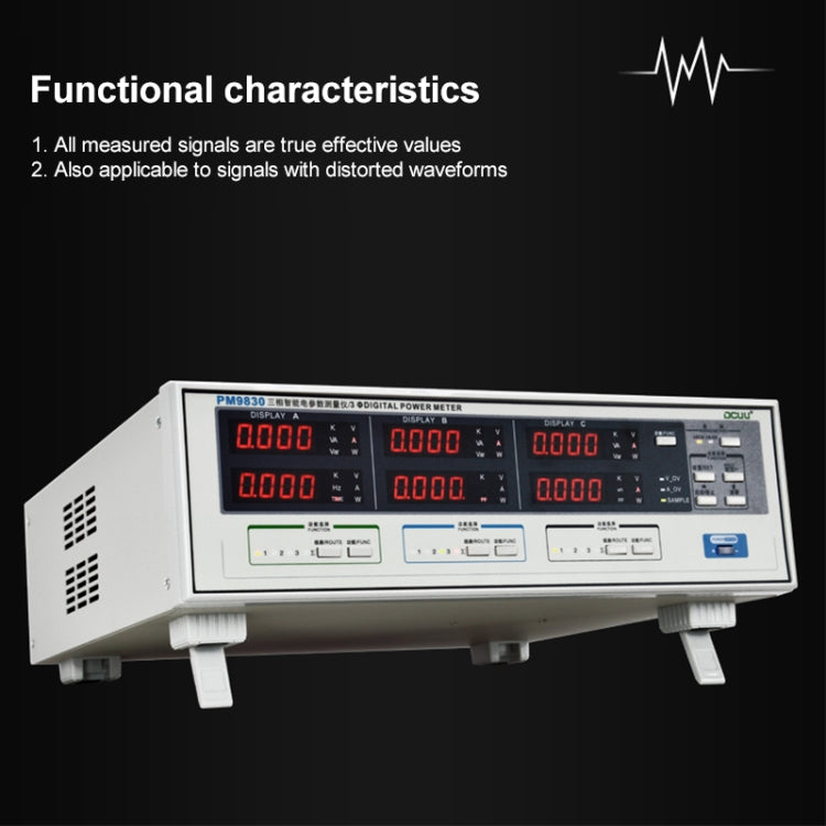 DCUU PM9830 500V 80A Three Phase Digital AC Voltage Current Power Factor & Power Meter (US Plug) - Current & Voltage Tester by PMc TechLife | Online Shopping South Africa | PMc TechLife | Buy Now Pay Later Mobicred
