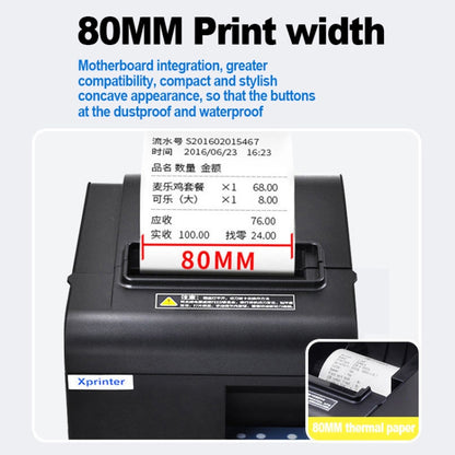 Xprinter N160II USB+Bluetooth Interface 80mm 160mm/s Automatic Thermal Receipt Printer, US Plug - Printer by Xprinter | Online Shopping South Africa | PMC Jewellery | Buy Now Pay Later Mobicred