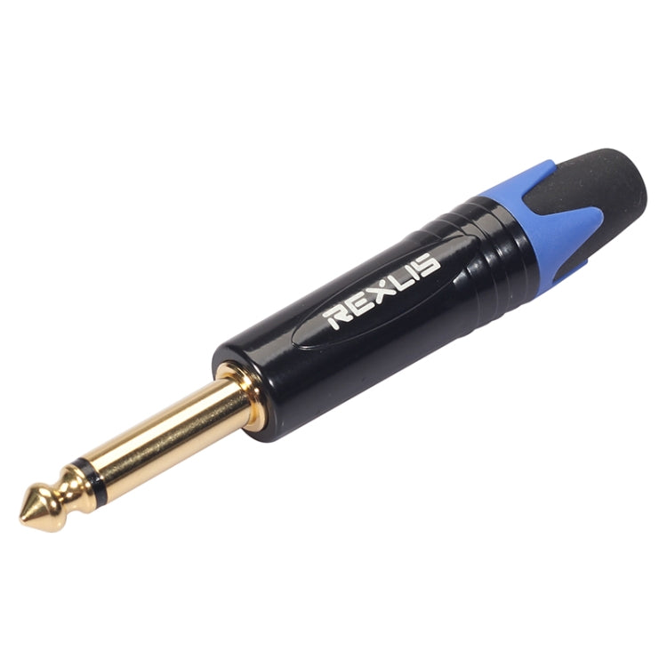 10 PCS TC202 6.35mm Gold-plated Mono Sound Welding Audio Adapter Plug(Blue) - free shipping - PMC Jewellery - Order now!