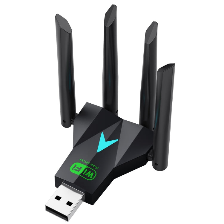 1300Mbps 5G Wireless Network Card Gigabit Dual Band Driver-free USB WiFi Receiver - USB Network Adapter by PMC TechLife | Online Shopping South Africa | PMC TechLife | Buy Now Pay Later Mobicred
