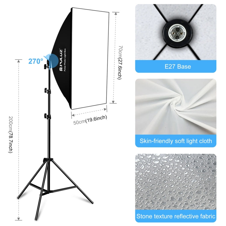 PULUZ LED Light Studio Softbox Photography Kit with Background & Reflective & Tripod Mount & Sandbags (US Plug) - free shipping - PMC TechLife - Order now!