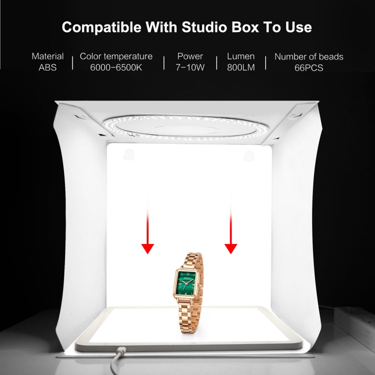 PULUZ 30cm Folding Ring Light Board Photo Lighting Studio Shooting Tent Box Kit Box with Shadowless Light Panel - free shipping - PMC TechLife - Order now!
