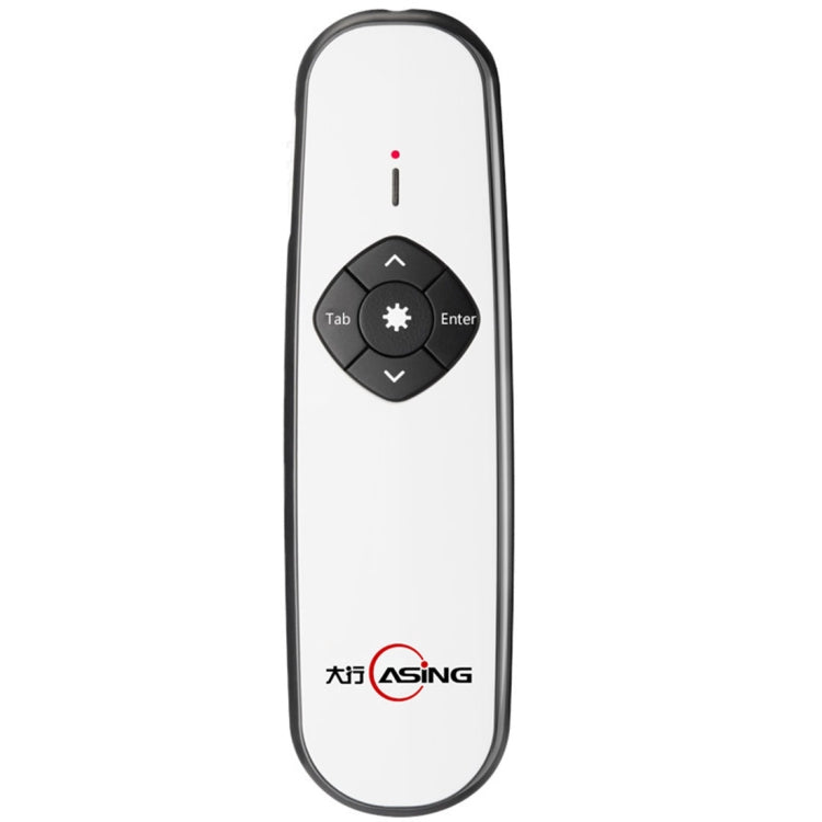 ASiNG A800 USB Charging 2.4GHz Wireless Presenter PowerPoint Clicker Representation Remote Control Pointer, Control Distance: 100m(White) - free shipping - PMC Jewellery - Order now!