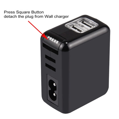 PULUZ 2 Ports USB 5V (2.1A + 2.1A) Wall Charger Set with Removable International UK + EU + US + AU Plug Travel Power Adapters for GoPro HERO4 Session /4 /3+ /3 /2 /1 - Charger by PULUZ | Online Shopping South Africa | PMC Jewellery