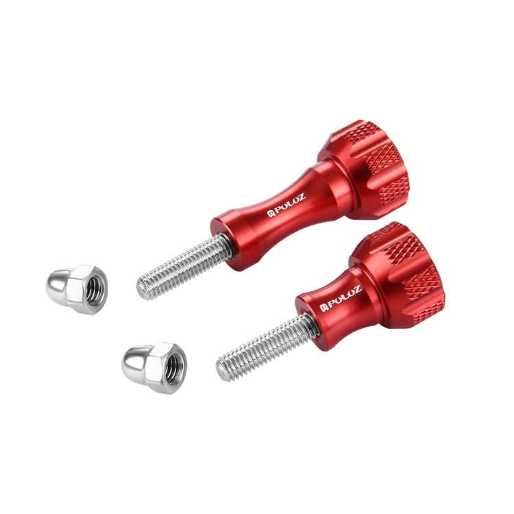 PULUZ CNC Aluminum Thumb Knob Stainless Bolt Nut Screw Set for GoPro Hero12 Black / Hero11 /10 /9 /8 /7 /6 /5, Insta360 Ace / Ace Pro, DJI Osmo Action 4 and Other Action Cameras(Red) - Screws by PULUZ | Online Shopping South Africa | PMC Jewellery | Buy Now Pay Later Mobicred