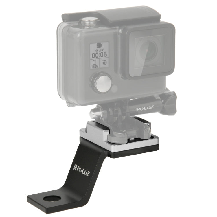 PULUZ Fixed Metal Motorcycle Holder Mount for GoPro Hero12 Black / Hero11 /10 /9 /8 /7 /6 /5, Insta360 Ace / Ace Pro, DJI Osmo Action 4 and Other Action Cameras(Silver) - Holder by PULUZ | Online Shopping South Africa | PMC Jewellery | Buy Now Pay Later Mobicred
