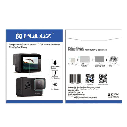 PULUZ  Lens HD Screen Protector + LCD Display Tempered Glass Film for GoPro HERO7 Black /HERO7 Silver / HERO7 White /6 /5 - Protective Film by PULUZ | Online Shopping South Africa | PMC Jewellery | Buy Now Pay Later Mobicred