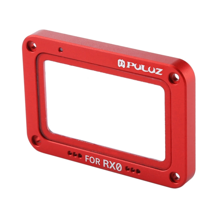 PULUZ Aluminum Alloy Flame + Tempered Glass Lens Protector for Sony RX0 / RX0 II, with Screws and Screwdrivers(Red) - Lens Cover by PULUZ | Online Shopping South Africa | PMC Jewellery | Buy Now Pay Later Mobicred