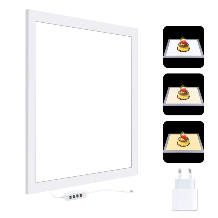 PULUZ 1000LM LED Acrylic No Polar Dimming Shadowless Light Pad with Switch for 40cm Photo Studio Box(EU Plug) - free shipping - PMC TechLife - Order now!