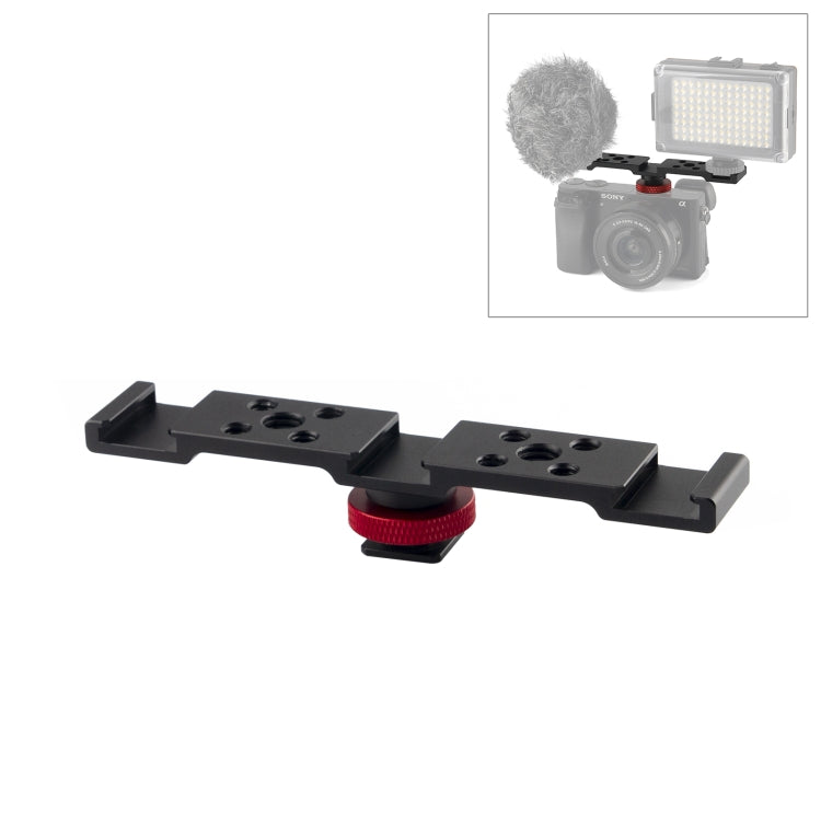 PULUZ Three-head Cold Shoe Bracket Mount(Black) - Stand Bracket by PULUZ | Online Shopping South Africa | PMC TechLife | Buy Now Pay Later Mobicred