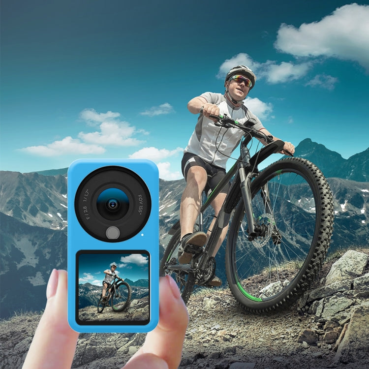 PULUZ Silicone Protective Case for DJI Action 2(Blue) - Case & Bags by PULUZ | Online Shopping South Africa | PMC TechLife | Buy Now Pay Later Mobicred