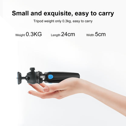 PULUZ Mini VLOG Live Stabilizer Stand Tripod with Phone Clamp for Smartphones (Blue) - Stand by PULUZ | Online Shopping South Africa | PMC Jewellery | Buy Now Pay Later Mobicred