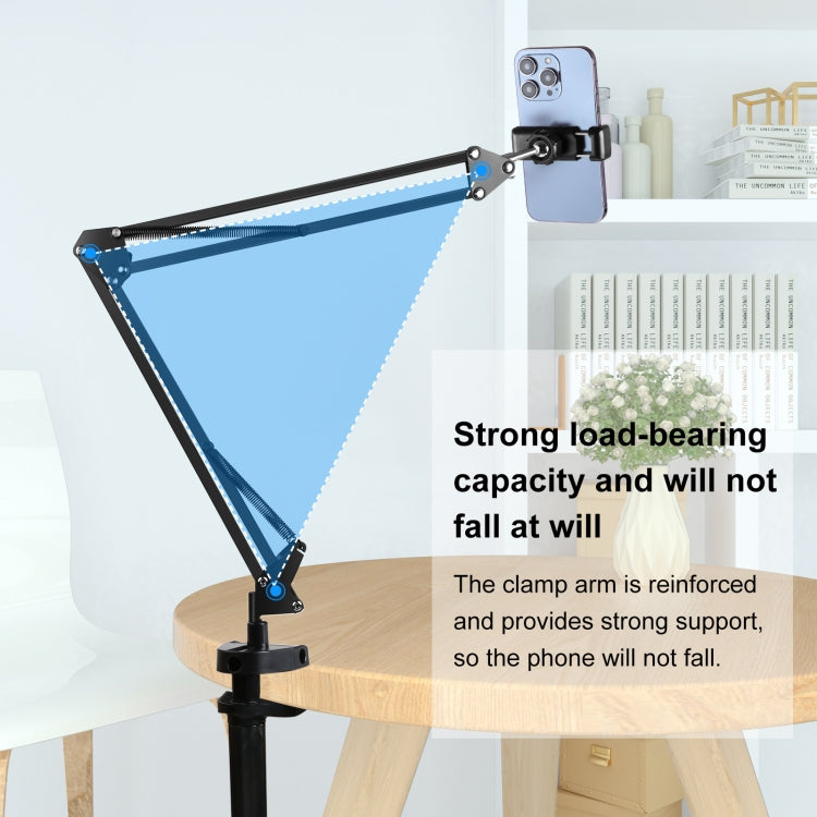 PULUZ Live Broadcast Desktop Articulating Arm Holder with Phone Clamp (Black) - Lazy Bracket by PULUZ | Online Shopping South Africa | PMC TechLife