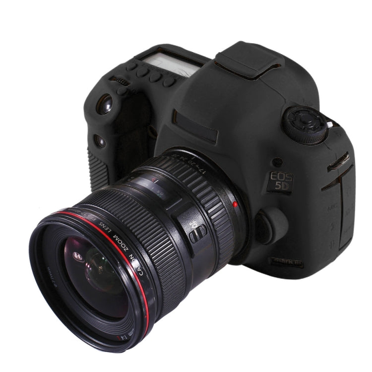 PULUZ Soft Silicone Protective Case for Canon EOS 5D Mark III / 5D3(Black) - Protective Case by PULUZ | Online Shopping South Africa | PMC TechLife | Buy Now Pay Later Mobicred