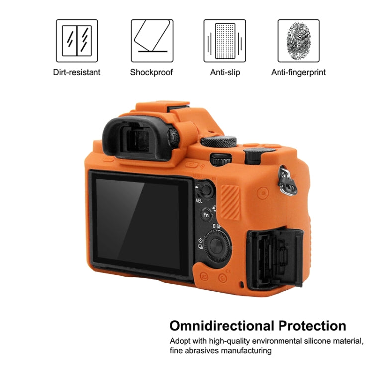 PULUZ Soft Silicone Protective Case for Sony ILCE-7MII / 7SMII / 7RMII(Orange) - Protective Case by PULUZ | Online Shopping South Africa | PMC Jewellery | Buy Now Pay Later Mobicred