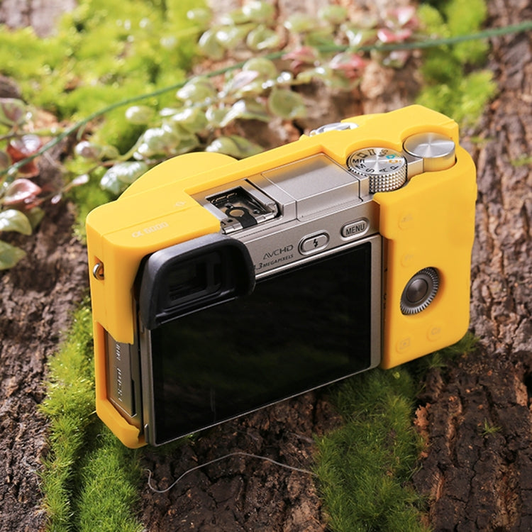 PULUZ Soft Silicone Protective Case for Sony ILCE-6000 / A6000(Yellow) - Protective Case by PULUZ | Online Shopping South Africa | PMC TechLife | Buy Now Pay Later Mobicred