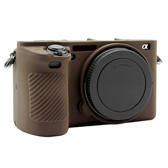 PULUZ Soft Silicone Protective Case for Sony ILCE-6500(Coffee) - Protective Case by PULUZ | Online Shopping South Africa | PMC TechLife | Buy Now Pay Later Mobicred