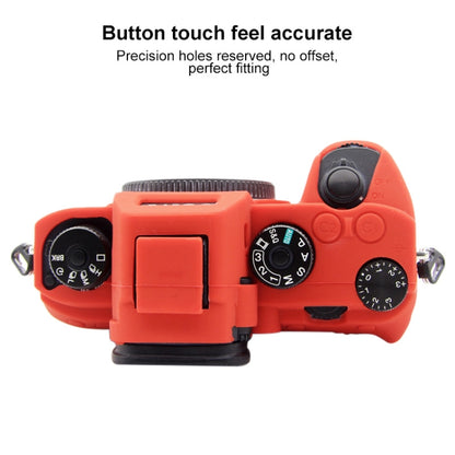 PULUZ Soft Silicone Protective Case for Sony A9 (ILCE-9) / A7 III/ A7R  III(Red) - Protective Case by PULUZ | Online Shopping South Africa | PMC Jewellery | Buy Now Pay Later Mobicred