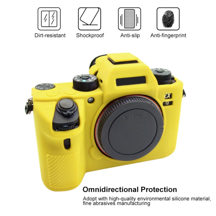 PULUZ Soft Silicone Protective Case for Sony A9 (ILCE-9) / A7 III/ A7R  III(Yellow) - Protective Case by PULUZ | Online Shopping South Africa | PMC TechLife | Buy Now Pay Later Mobicred