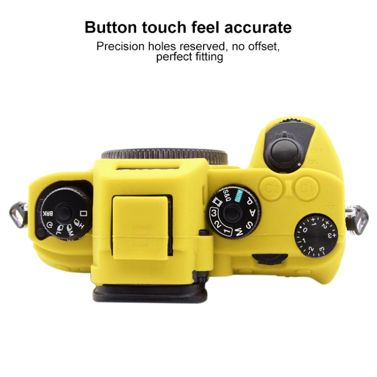 PULUZ Soft Silicone Protective Case for Sony A9 (ILCE-9) / A7 III/ A7R  III(Yellow) - Protective Case by PULUZ | Online Shopping South Africa | PMC TechLife | Buy Now Pay Later Mobicred
