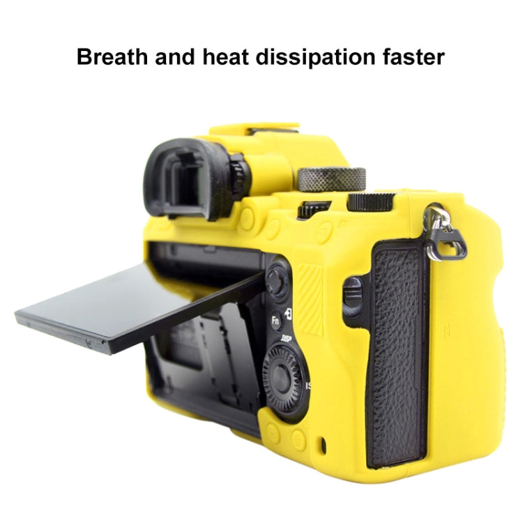 PULUZ Soft Silicone Protective Case for Sony A9 (ILCE-9) / A7 III/ A7R  III(Yellow) - Protective Case by PULUZ | Online Shopping South Africa | PMC TechLife | Buy Now Pay Later Mobicred