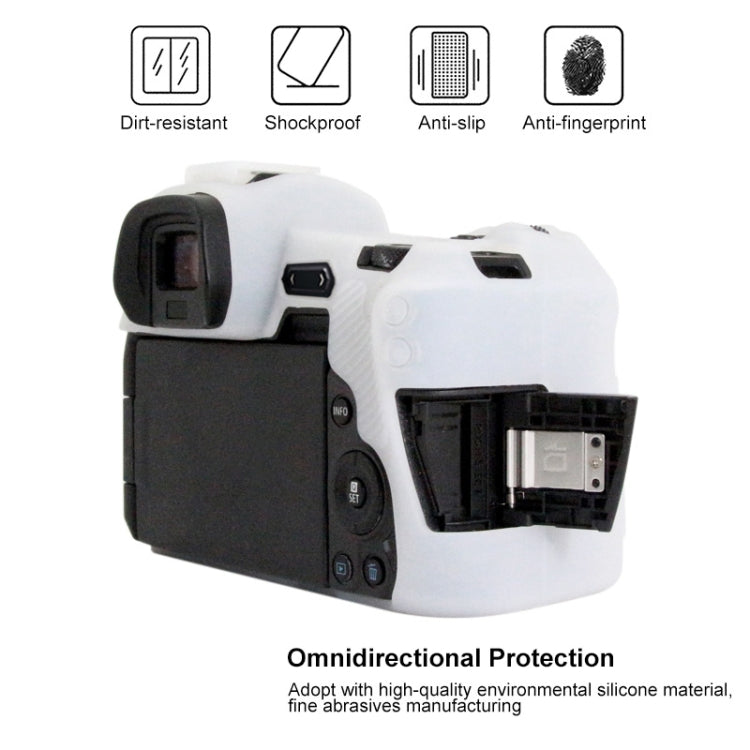 PULUZ Soft Silicone Protective Case for Canon EOS R(White) - free shipping - PMC TechLife - Order now!
