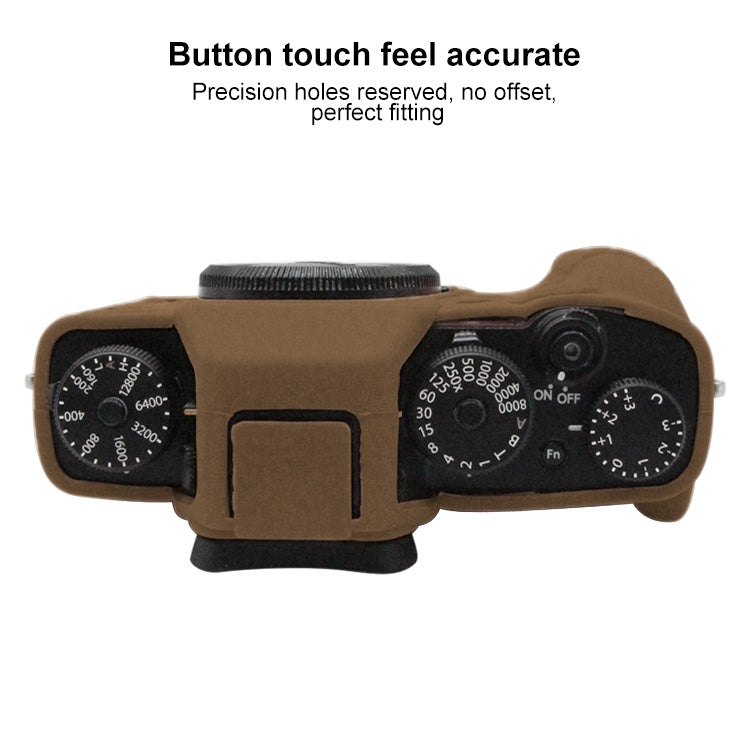 PULUZ Soft Silicone Protective Case for FUJIFILM XT3(Coffee) - Protective Case by PULUZ | Online Shopping South Africa | PMC Jewellery | Buy Now Pay Later Mobicred