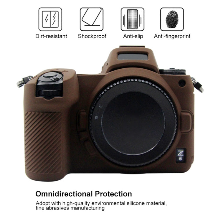 PULUZ Soft Silicone Protective Case for Nikon Z6 / Z7(Coffee) - Protective Case by PULUZ | Online Shopping South Africa | PMC TechLife | Buy Now Pay Later Mobicred
