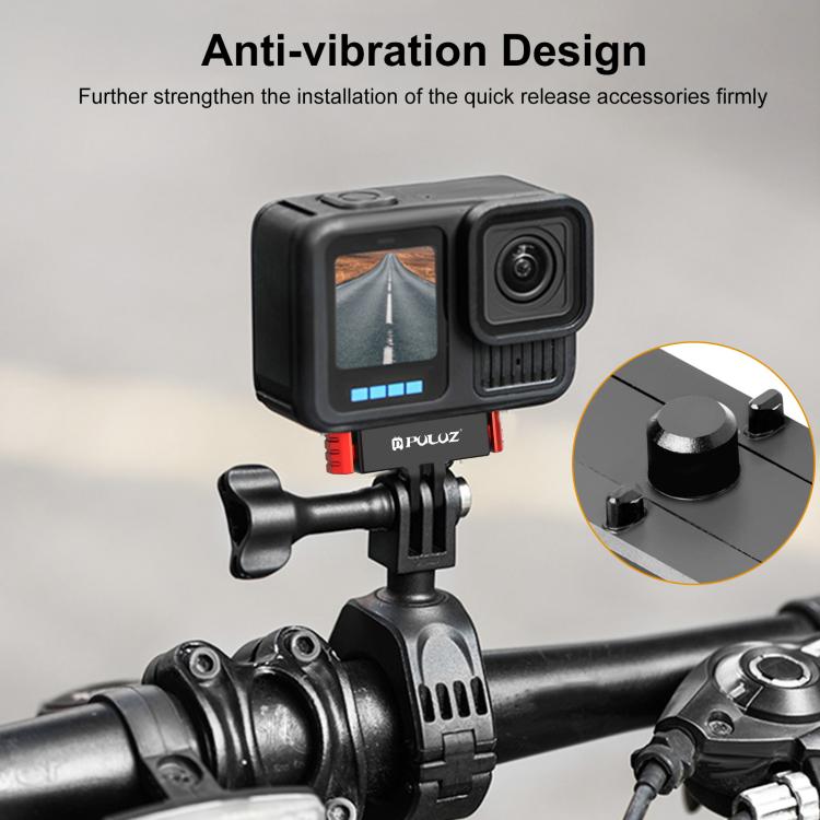 For GoPro HERO13 Black  PULUZ Magnetic Quick Release Base Mount (Black Red) - free shipping - PMC TechLife - Order now!