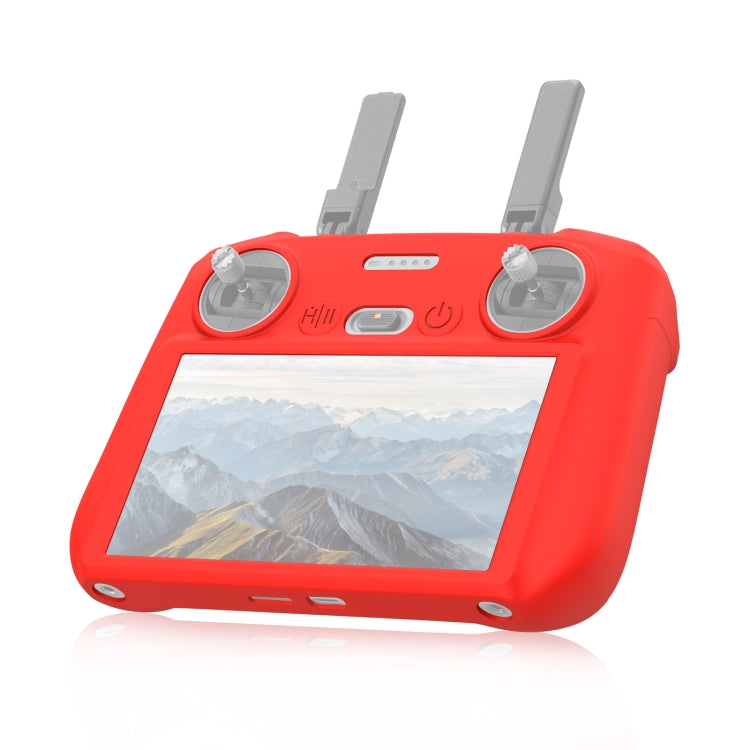 For DJI Mini 4 Pro / Air 3 Remote Control / DJI RC 2 with Screen PULUZ Silicone Protective Case (Red) - Others by PULUZ | Online Shopping South Africa | PMC Jewellery