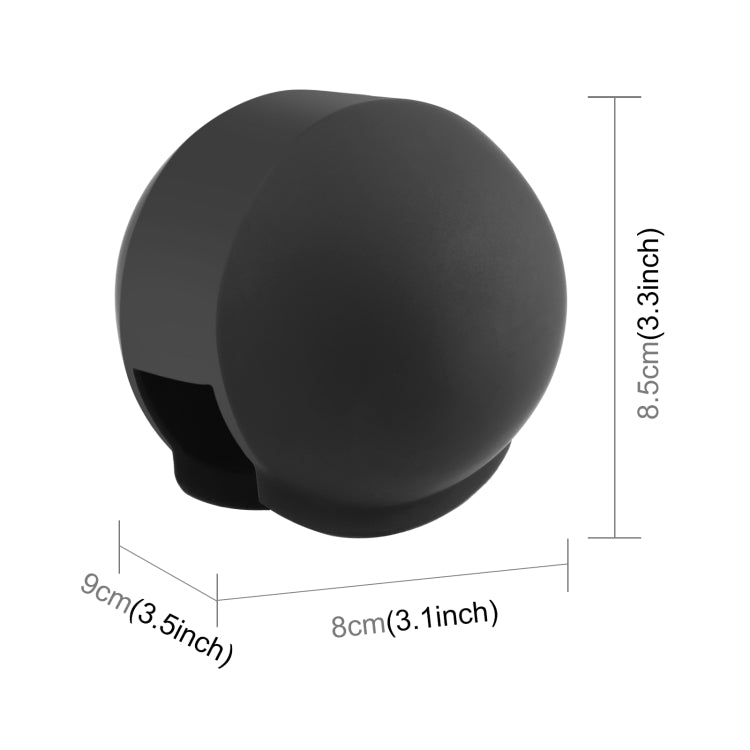 For Insta360 X3 / X4 / X5 PULUZ Invisible Dive Case Lens Guard Silicone Protective Cover (Black) - Len Accessories by PULUZ | Online Shopping South Africa | PMC TechLife | Buy Now Pay Later Mobicred