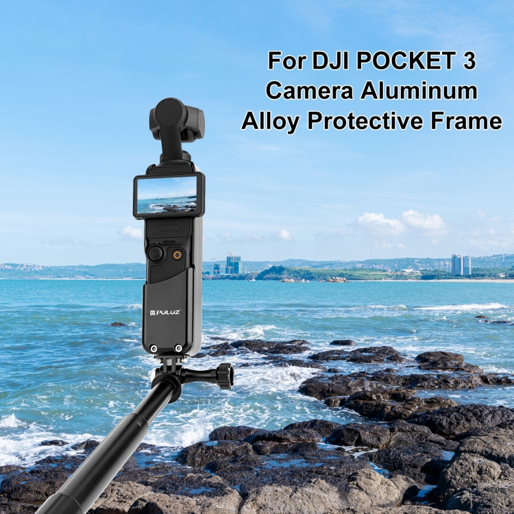 For DJI OSMO Pocket 3 PULUZ Metal Protection Frame Cage Adapter Bracket (Black) - Mount & Holder by PULUZ | Online Shopping South Africa | PMC Jewellery | Buy Now Pay Later Mobicred