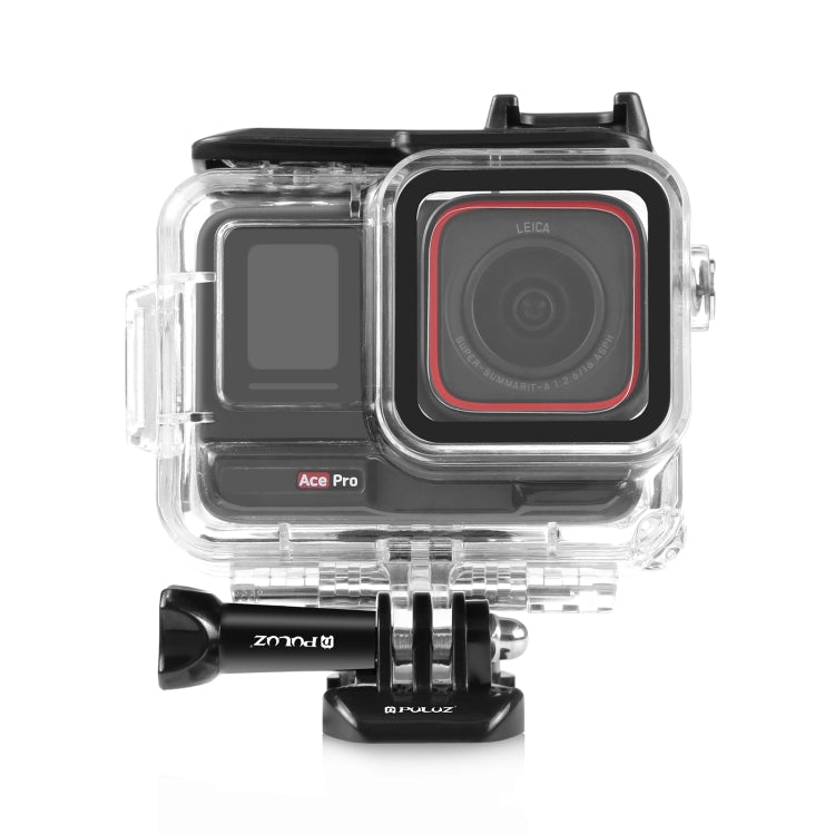 For Insta360 Ace Pro PULUZ 60m Underwater Waterproof Housing Case with Base Adapter & Screw (Transparent) - Case & Bags by PULUZ | Online Shopping South Africa | PMC Jewellery