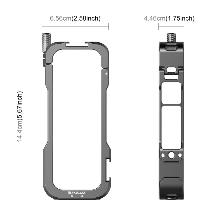 For Insta360 X4 PULUZ Metal Protective Cage Rig Housing Frame with Lens Cover (Black) - Mount & Holder by PULUZ | Online Shopping South Africa | PMC Jewellery | Buy Now Pay Later Mobicred