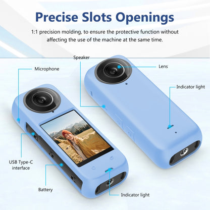 For Insta360 X4 PULUZ Full Body Dust-proof Silicone Protective Case (Blue) - Case & Bags by PULUZ | Online Shopping South Africa | PMC Jewellery | Buy Now Pay Later Mobicred