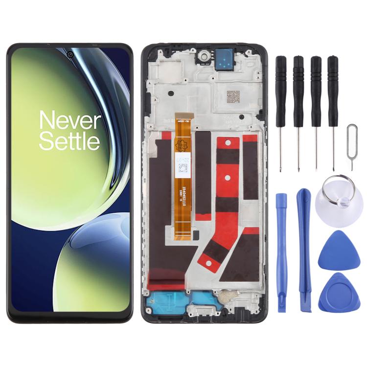 For OnePlus Nord CE 3 Lite CPH2467 2465 LCD Screen Digitizer Full Assembly with Frame (Black) - free shipping - PMC TechLife - Order now!