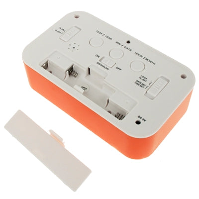 Multi Function Large Screen Alarm Clock with Calendar & LCD Light & Snooze Touch (Orange) - Alarm Clocks by PMC TechLife | Online Shopping South Africa | PMC TechLife | Buy Now Pay Later Mobicred