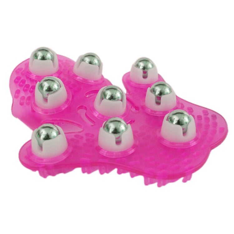 Thickened Palm-shaped Handheld Ball Meridian Massager(Magenta) - free shipping - PMC TechLife - Order now!