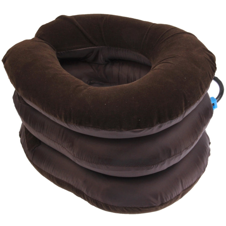 Three-Layer Cervical Vertebra Tractor Neck Massager(Brown) - free shipping - PMC TechLife - Order now!