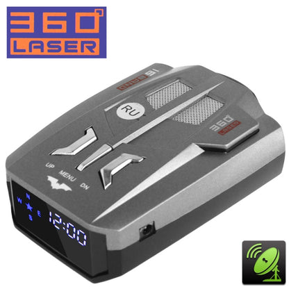 2 in 1 (360 Degrees Laser Full-Band Scanning Advanced Radar Detectors / Laser Defense Systems & GPS Location), Built-in Loud Speaker, Russia Language Only - Radar Detectors by PMC Jewellery | Online Shopping South Africa | PMC Jewellery