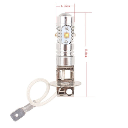 H3 25W 1250LM 6500K White Light 5 XT-E LED Car Foglight , Constant Current , DC12-24V ( Silver + Yellow ) - Fog / Driving Lights by PMC Jewellery | Online Shopping South Africa | PMC Jewellery | Buy Now Pay Later Mobicred