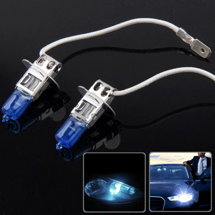 H3 Super White Xenon Bulbs, DC12V 100W 2400LM - Halogen Lights by PMC TechLife | Online Shopping South Africa | PMC TechLife | Buy Now Pay Later Mobicred