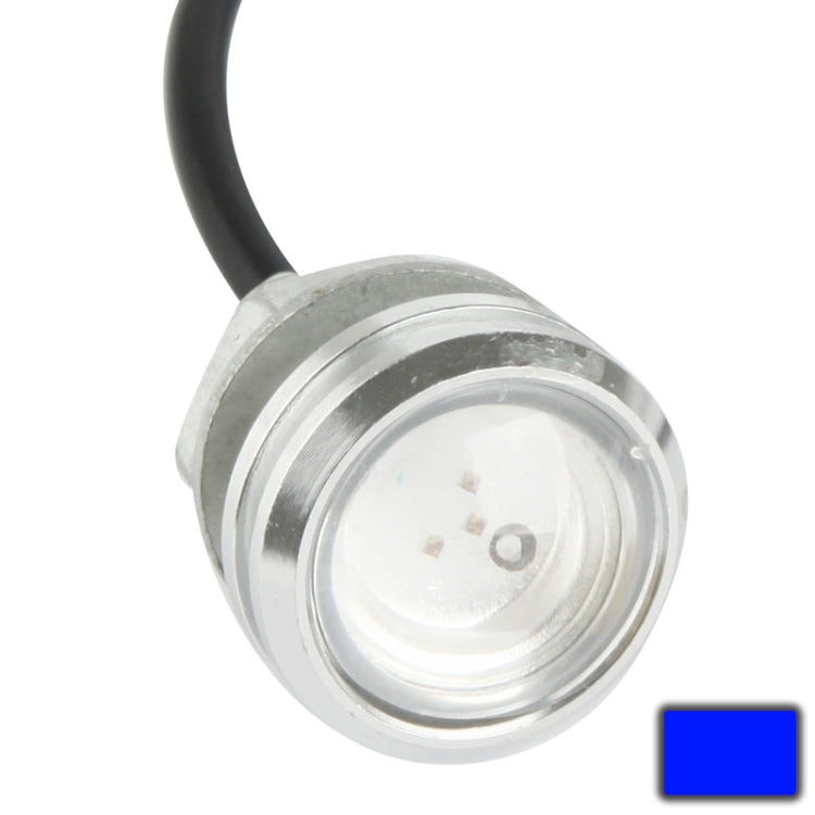 3W Waterproof Eagle Eye Light Blue LED Light for Vehicles, Cable Length: 60cm(Silver) - Eagle Eye Lamps by PMC TechLife | Online Shopping South Africa | PMC TechLife | Buy Now Pay Later Mobicred